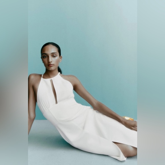 ZARA Halter dress with Front Opening - Picture 5 of 10